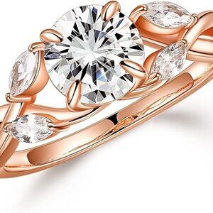 Willow Moissanite 1.2ct D Color VVS1 Clarity Lab Created Ring - Gold